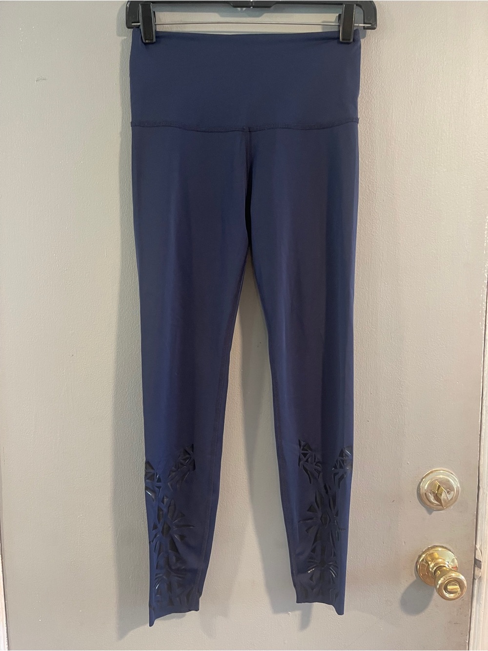 Beyond Yoga High Waist Legging Shine Applique Detail Blue XS